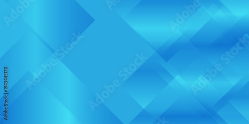 Futuristic abstract blue background featuring geometric triangles and smooth gradient waves in a stylish vector illustration design