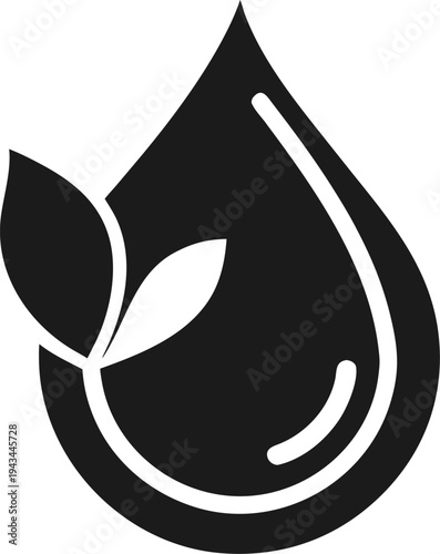 dew silhouette icon vector on whiter background 