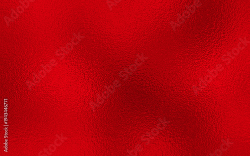 Vibrant Red Metallic Foil Texture Background with Glossy Reflective Surface for Holiday and Luxury Design