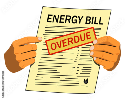 Energy Bill Marked OVERDUE