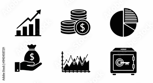 Financial Growth and Business Analytics Icon Set
