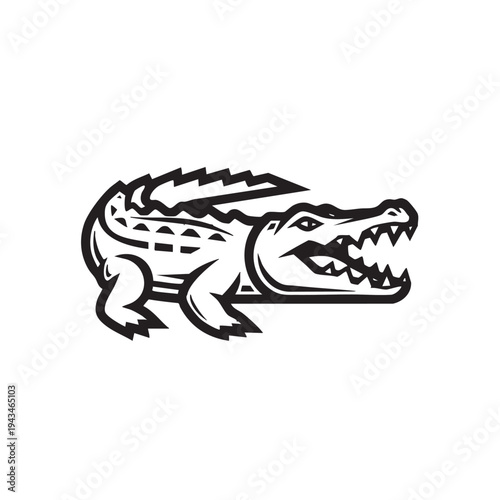 A cute green crocodile cartoon character isolated on white, featuring a happy reptile design that blends fun wildlife art with friendly dinosaur and alligator vector illustration elements