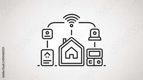 Smart home devices connect to house with internet signal