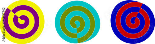 set of hypnotic spirals