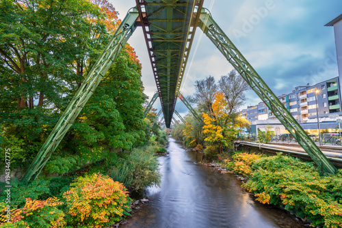 The suspension railway in Wuppertal; North Rhine-Westphalia; Germany