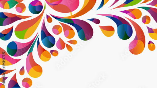Vibrant floral patterns in an abstract and colorful design arrangement