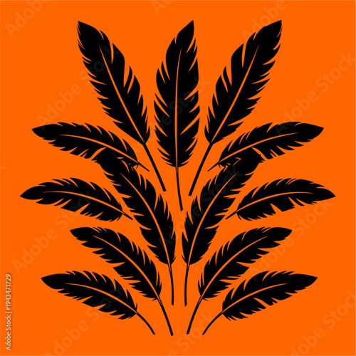 hojas, vector, fábrica, dechado, naturaleza, floral, ilustración, flor, emplumar, designio, arte, árbol, decoraciones, adorno, sucursal, símbolo, silueta, con textura, verde, elemento, verano, antique