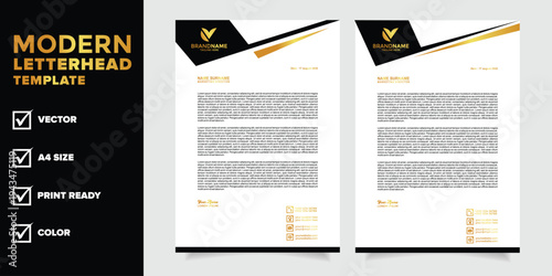 gold letterhead template