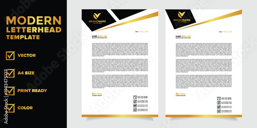 luxury gold letterhead