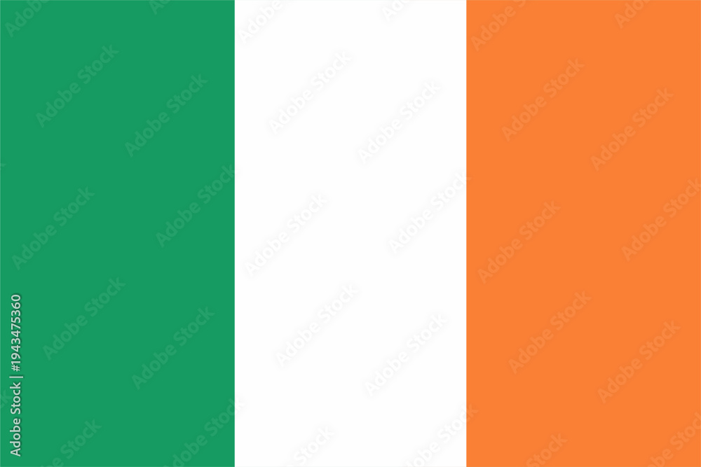 Fototapeta premium Ireland - OFFICIAL FLAG OF ireland vector isolated.eps