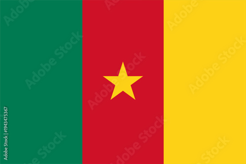 Cameroon flag - isolated vectorized Flag of the Republic of Cameroon.eps