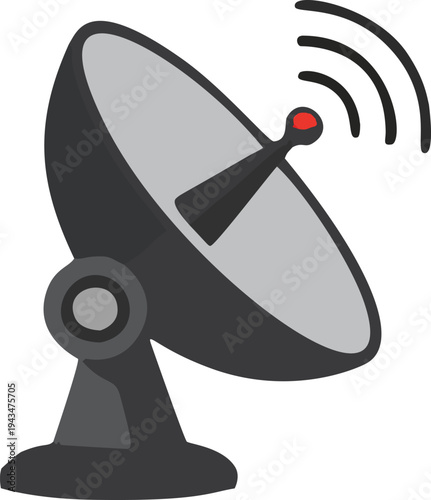 parabola or signal catcher vector icon 