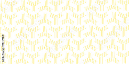 Yellow instant noodle, pasta and spaghetti texture with geometric wavy lines white. Ramen, pasta vector pattern. eps 10