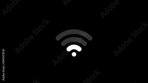 No wifi connection alpha 4k animation signal network error lost wireless