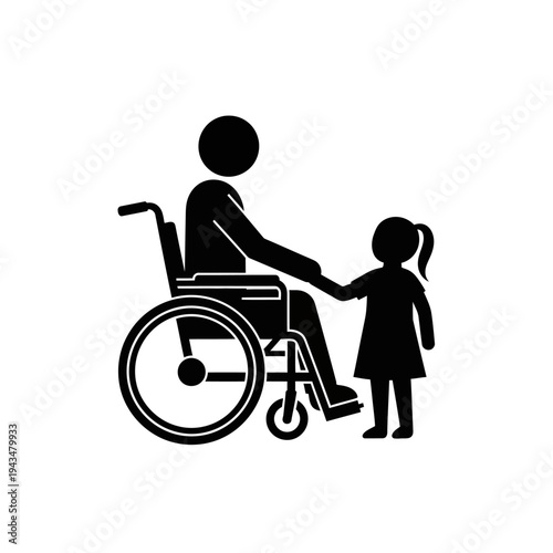 a man in a wheelchair with a girl.