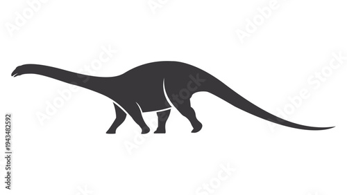 Silhouette of a Brontosaurus Dinosaur