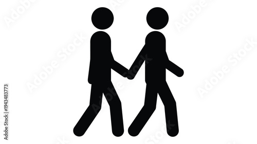 Two people walking hand in hand