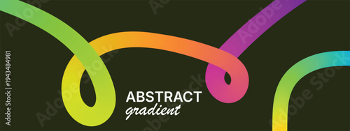 Vibrant abstract gradient design with swirling rainbow colors