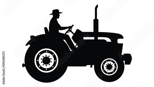 A man driving a tractor through the countryside