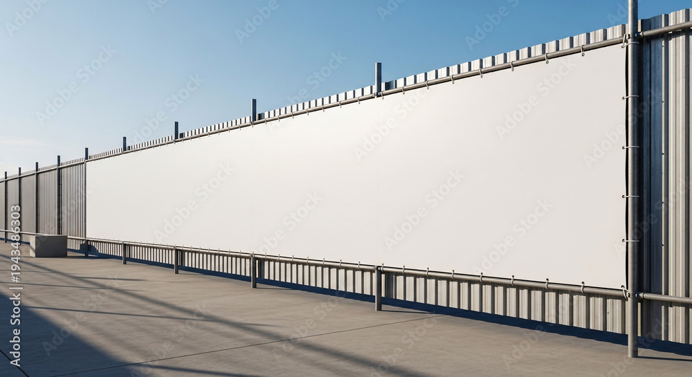 Fototapeta premium Large blank billboard advertisement board.
