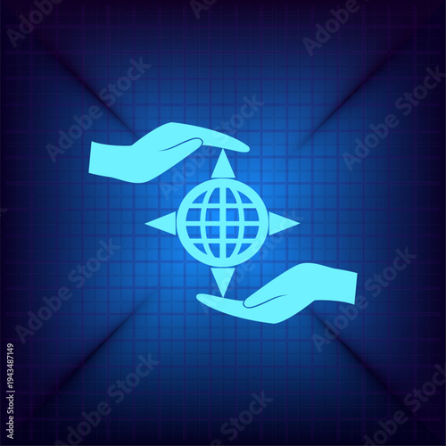 Vector illustration on a blue background