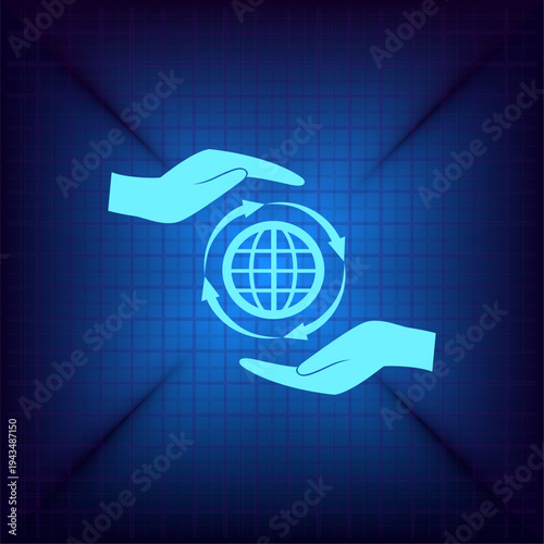 Vector illustration on a blue background