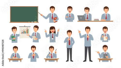 Animated Business Presentations: A collection of meticulously animated figures in diverse settings, each showcasing various business scenarios.