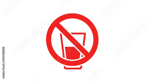 No Drinking Allowed Symbol - A Graphic Representation of Restriction and Prohibition