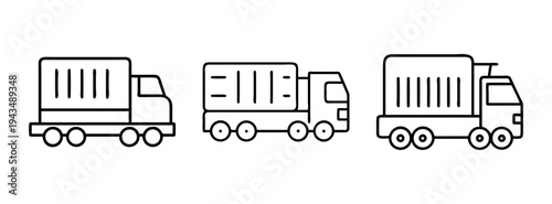 Delivery trucks vector illustration for logistics and transportation business and industry design