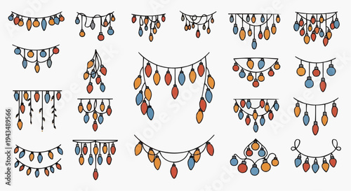 Collection of various string lights, perfect for festive decorations