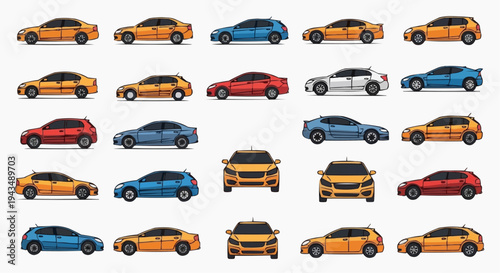 Collection of Various Car illustrations