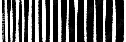 Irregular torn paper strips in black and white for grunge scrapbook and zine design elements