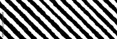 Black and White Diagonal Torn Paper Strips for Grunge Scrapbooking and Collage Art