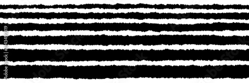 Horizontal Black Torn Paper Strips for DIY Zine and Punk Rock Grunge Aesthetic