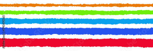 Vibrant torn paper edges for kindergarten classroom bulletin board borders and school art projects