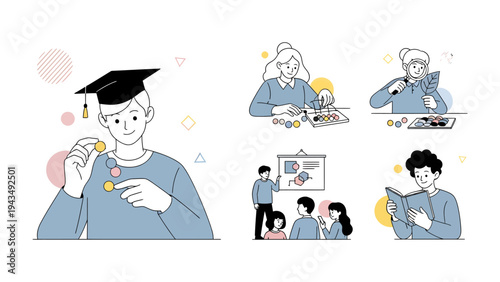 Education & learning scene: Capturing different scenes about learning