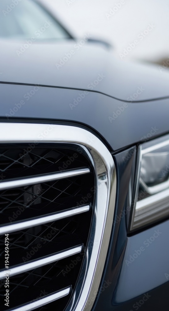 Fototapeta premium Close-up view of a luxury cars front.