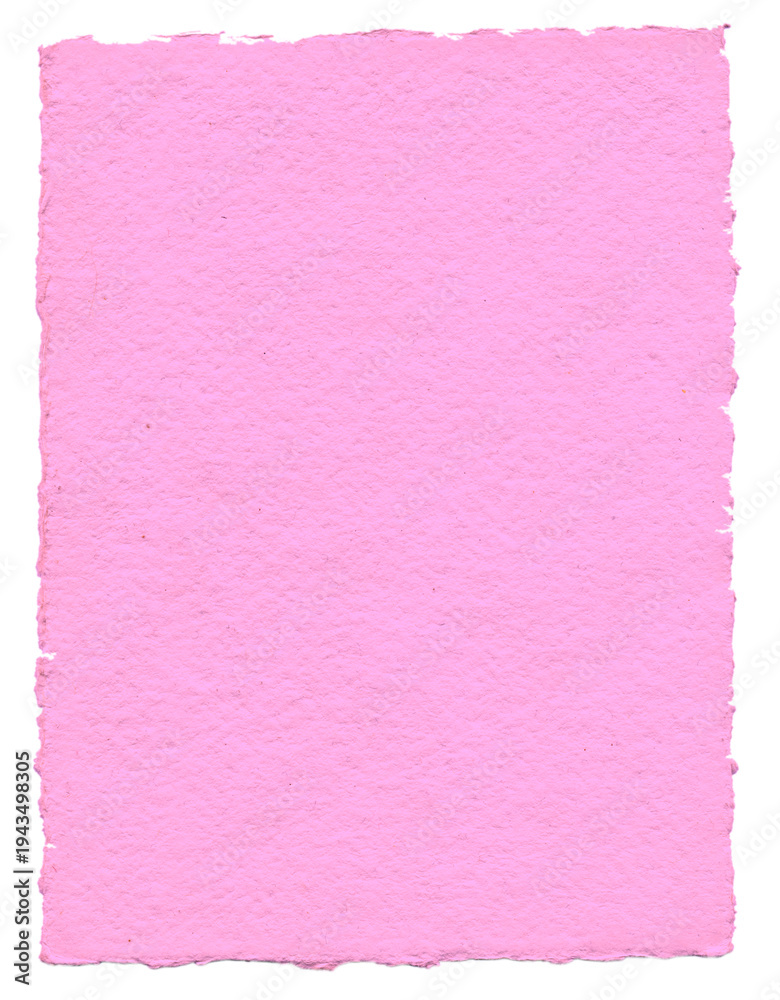 Obraz premium A piece of thick textured pink paper on a transparent background.