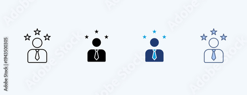 Confidence Multiple Icon Illustration Vector