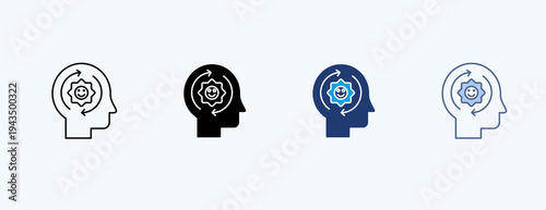 Optimism Multiple Icon Illustration Vector