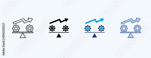 Stability Multiple Icon Illustration Vector