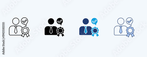 Credibility Multiple Icon Illustration Vector