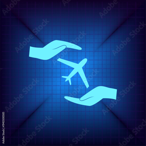 Vector illustration on a blue background