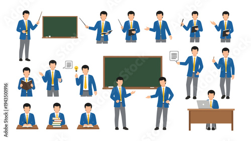 Knowledge Mentor: A collection of educational figures and tools, representing teaching, learning and the transmission of wisdom, ready to enhance visual projects.