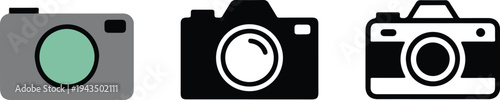 minimalist digital camera and photography icons for social media profiles creative media and professional photographer branding.