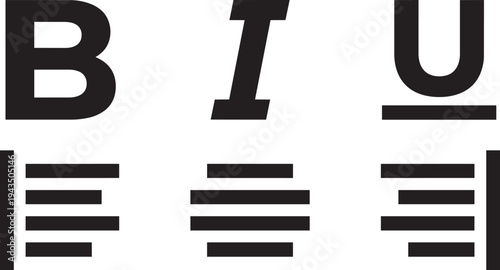 UX/UI Document Editing and Text Formatting Interface Symbols Solid Black Vector Silhouette Icon Set for Prototyping