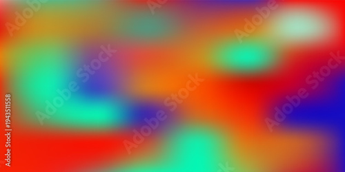 A dynamic vector background featuring a blend of bright red, teal, orange, and deep blue colors gradien mash