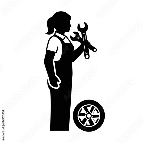 Mechanic Holding Wrench and Socket.