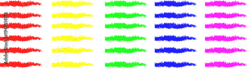 set of grunge colorful paint, ink brush strokes. brush collection isolated on white background. Trendy brush stroke for color ink paint .vector illustration .