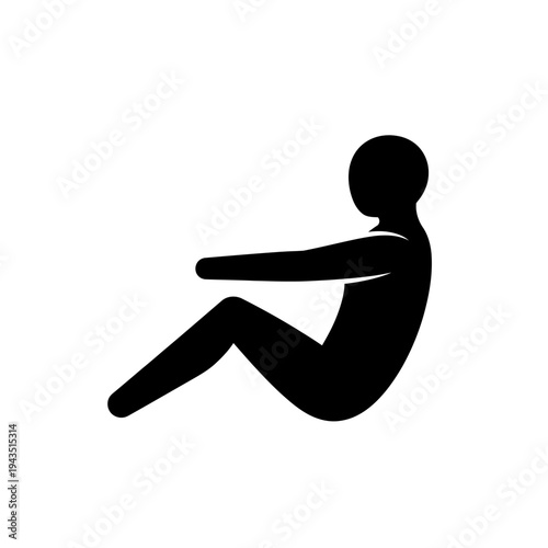 Person sitting on floor exercising abs.